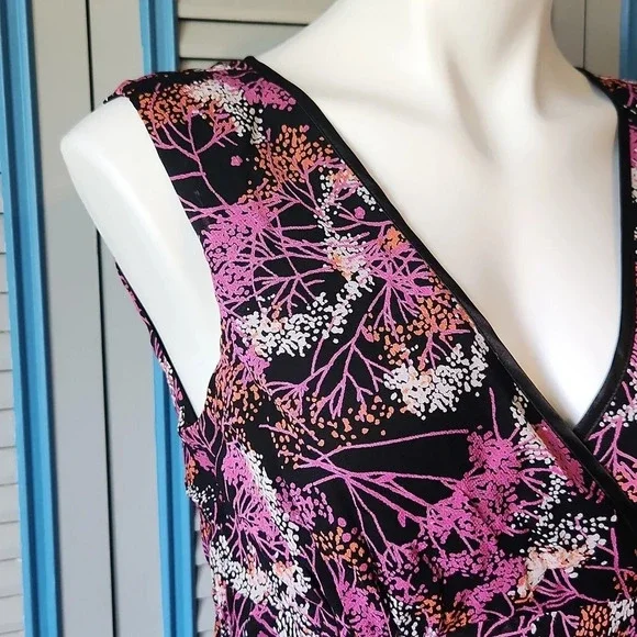 Style & Co Black And Pink Floral Maxi Dress - Picture 5 of 10